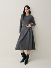Women's Wool-Blend Knit Panel Dress
